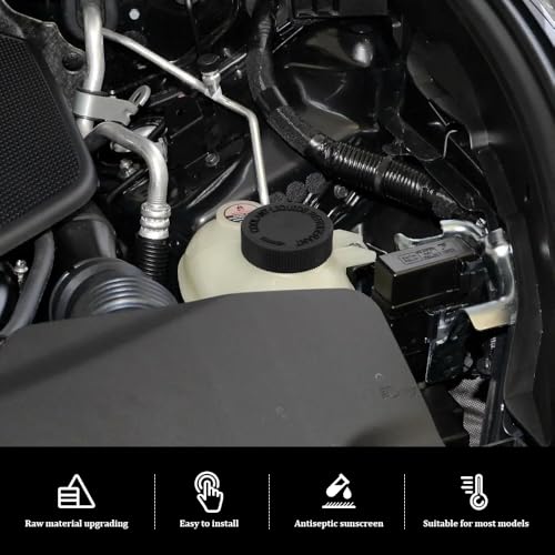 Lyxheth 2PCS Coolant Reservoir Cap, Radiator Reservoir Cap, Engine Radiator Water Tank Caps Coolant Caps OEM#21712-79900, Car Coolant Water Tank Reservoir Cap Replacement for Infiniti Nissan (Black) - Image 5