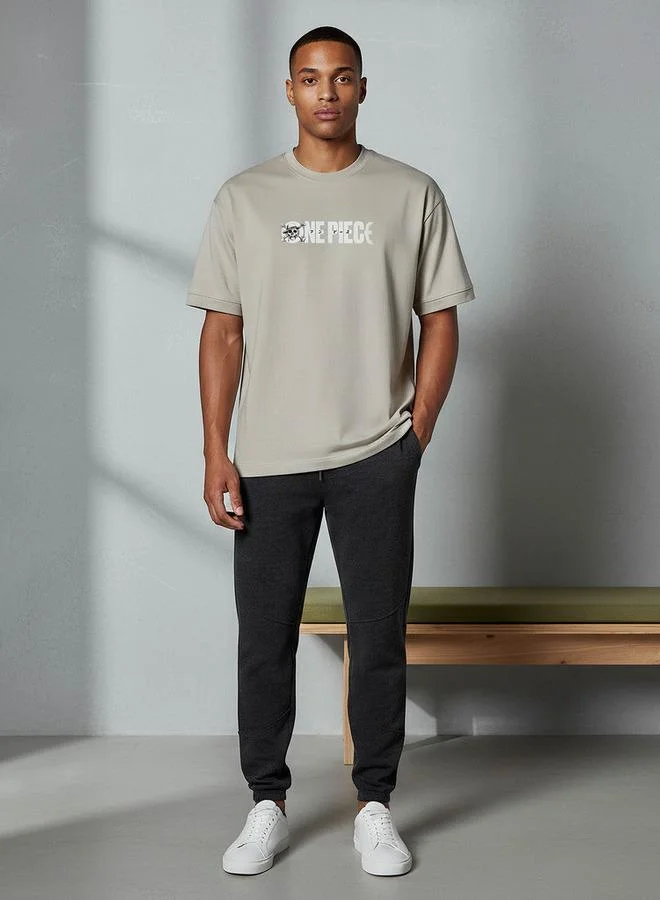 اس بي كاركترز Men Regular Fit Round Neck Short Sleeves One Piece Print T-shirt