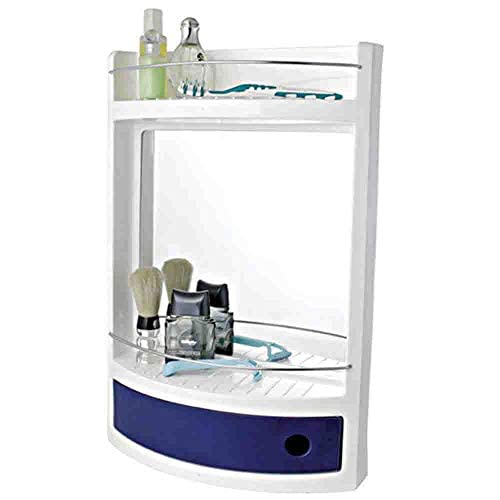 CIPLA PLAST Morris White Bathroom Cabinet with Mirror Plastic Cabinet for Bathroom Bathroom Cabinet with 2 Shelves Cabinet for Living RoomKitchenBathroom White - Image 1
