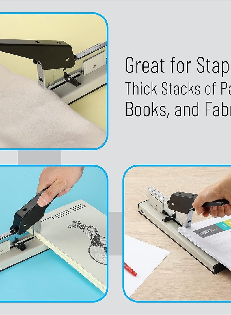 Bukela Heavy Duty Stapler，Large size labor-saving stapler can staple 100 pages once a time (Grey)  - Image 4
