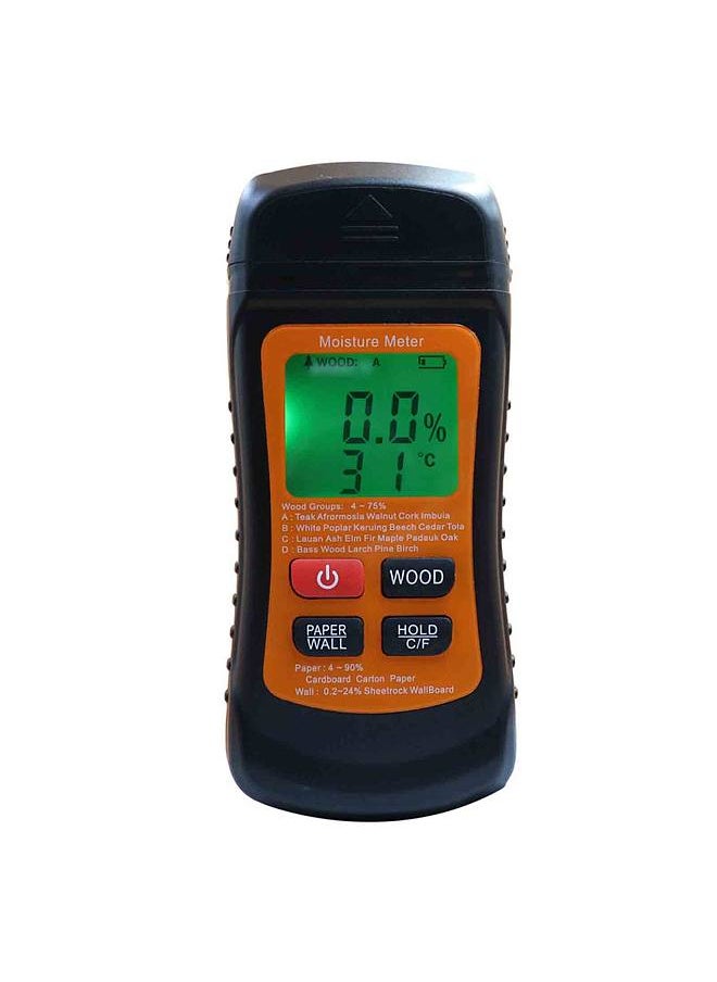 Generic - Wood Moisture Meter Digital Moisture Detector Moisture Tester Damp Tester Dampness Meter Portable Hygrometer Thermometer for Wood Building Material Walls Paper - Image 1