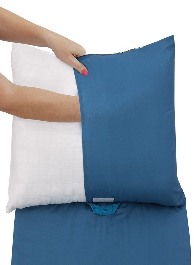 NoJo Star Wars The Child Cutest in The Galaxy Blue, Green and Gray Grogu, Hover Pod, and Stars Deluxe Easy Fold Toddler Nap Mat - Image 4