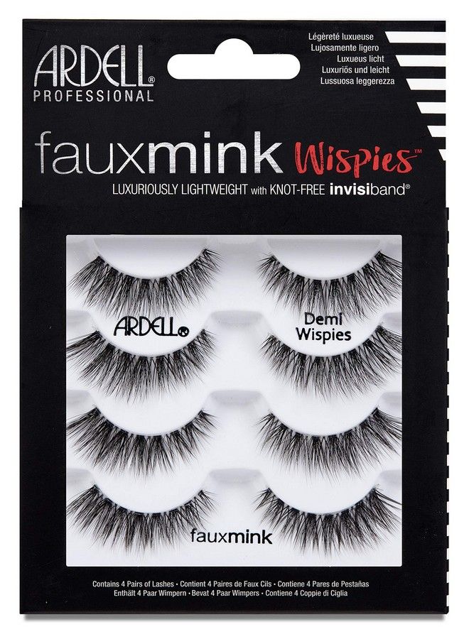 ARDELL رموش زائفة فاخر من الفرو الصناعي ديمي ويسبيز متعددة الحزم 1 عبوة x 4 أزواج - Image 2