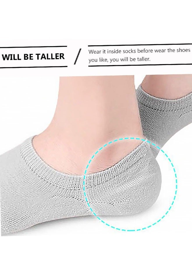 Ant 3-Pairs Unisex Invisible Height Increase Insoles, Silicone Heel Protector Shoe Lift Heel Pads Height Increase Insole In Socks (2cm&2.5cm&3cm) - Image 4