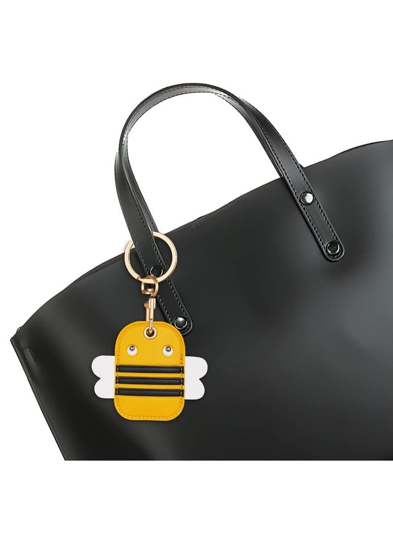 SYOSI - 360° Protective Case for AirTag Cartoon Bee Leather AirTag Keyring Case For Apple Airtag Holder Lightweight Anti Scratch Easy Installation Soft Full Body Shockproof for Luggage Keys Dog Collar - Image 1