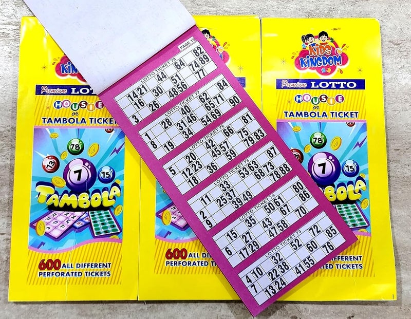 FRATELLI Tambola 600 Bingo Tickets for Indoor Housie & Party Games (600 Tickets) - Image 1