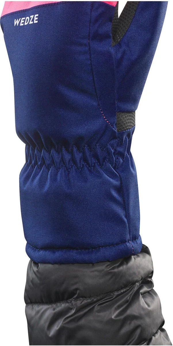 Nikadu Wedze Children's Ski Gloves - Waterproof - Blue / Pink -100