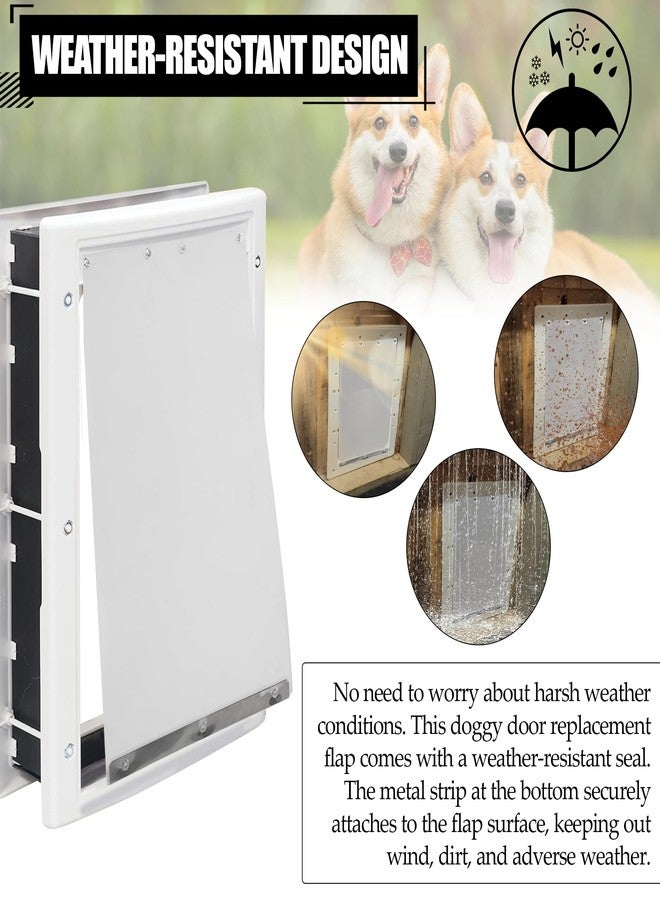 TonGass (2-Pack) Transparent Dog Door Flap Replacement Large Compatible with Ideal Pet Products Ruff Weather Dog Doors Model DSRWXL - 10" x 18" Pet Door Flap - Fit for Large Pets (up to 90 lbs) - Image 3