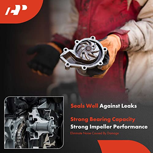 A-Premium Engine Water Pump W/Pulley & Gasket [OHV 8,6Cyl, 3.9 5.2 5.9L] Compatible with Dodge, Jeep - Grand Cherokee, Durango, Dakota, Ram 1500 Pickup, B150, B3500 & More, Replace# AW7160, 4851178AA - Image 4