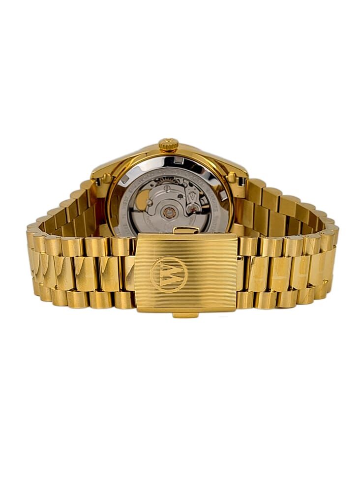 West End Watch Co - ساعة ويست إند كو صن راي بمينا بلون الشامبانيا بحركة أوتوماتيكية من الستانلس ستيل للرجال 6828_35_2708R 37 ملم - Image 1