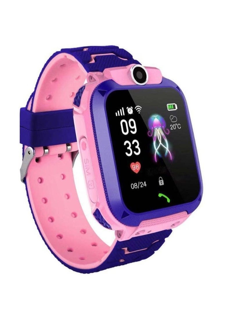 modio - MK06 Pink Smart Watch with Sim Slot, Camera, and Real-Time Tracker for Kids - Image 1