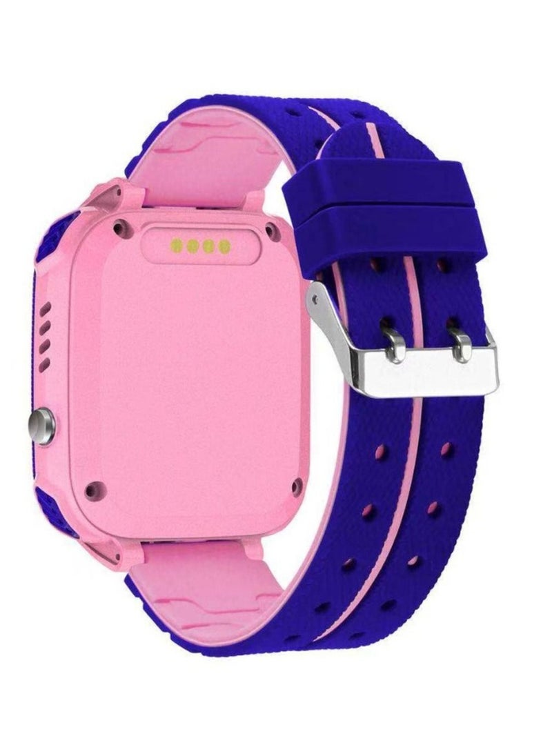 modio - MK06 Pink Smart Watch with Sim Slot, Camera, and Real-Time Tracker for Kids - Image 1