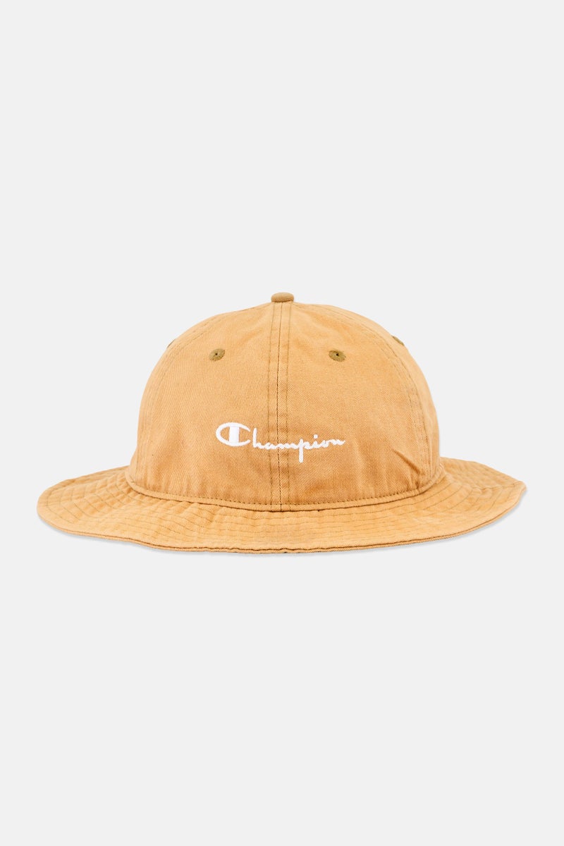 Champion Men Embroidered Logo Bucket Hat, Tan - Image 1