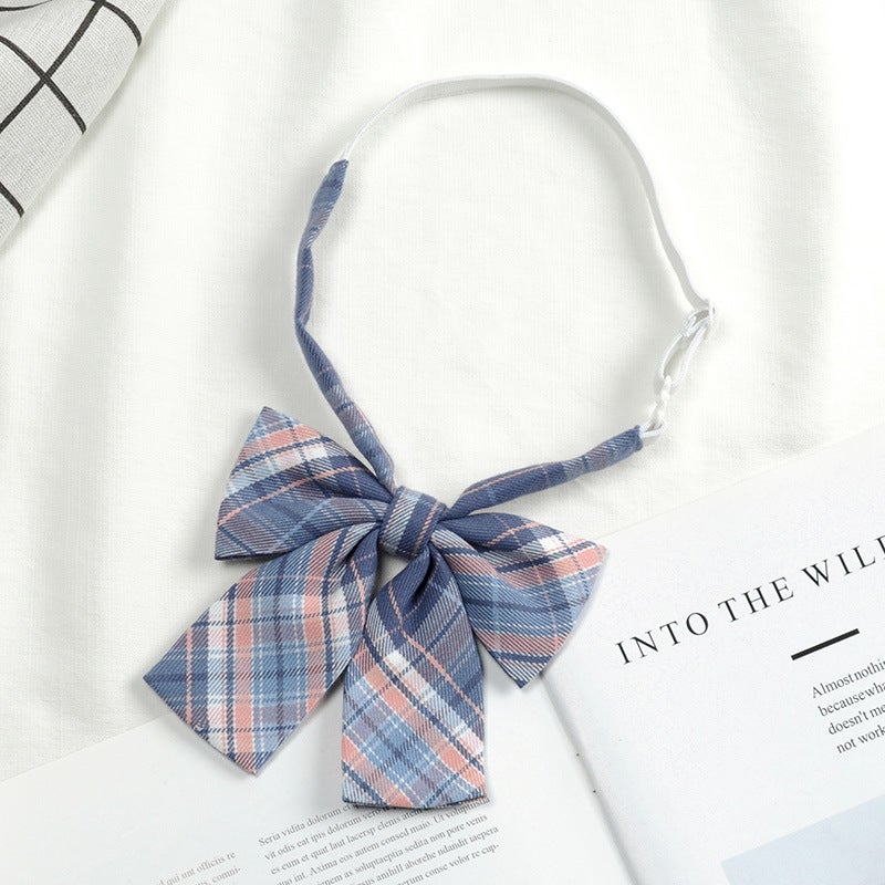 Japanese Style JK Bow Tie Womens College Style Shirt Decoration Mariners Suit Collar Flower Graduation Photo Bachelors Suit Bow wine red D3003 to Sakura