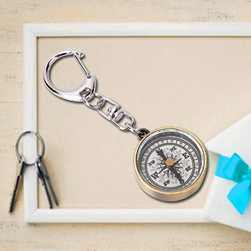 Vbestlife Keychain Compass, Pack of 2 Vintage Style Zinc Alloy Pocket Compass Navigation Tool for Outdoor Camping Hiking - Image 5