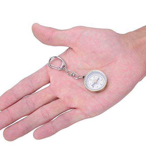 Vbestlife Keychain Compass, Pack of 2 Vintage Style Zinc Alloy Pocket Compass Navigation Tool for Outdoor Camping Hiking - Image 3