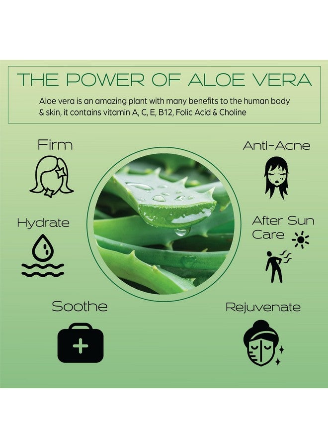 Green Leaf Naturals Aloe Vera Gel For Face & Hair Care Freshly Cut 100% Pure Aloe Premium Quality Usa Grown Vegan Unscented Natural Sunburn Relief Skin Care Face & Hair Care - Image 4