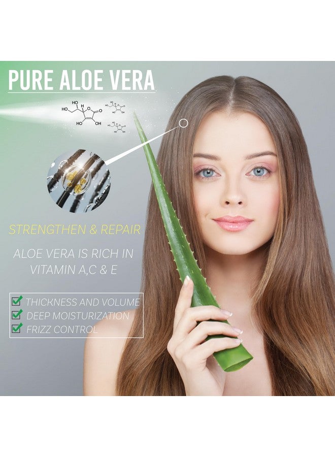 Green Leaf Naturals Aloe Vera Gel For Face & Hair Care Freshly Cut 100% Pure Aloe Premium Quality Usa Grown Vegan Unscented Natural Sunburn Relief Skin Care Face & Hair Care - Image 3