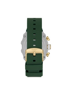 Lee Cooper ساعة لي كوبر للرجال، شاشة متعددة الوظائف وحزام سيليكون - LC08062.177، أخضر  - Image 3