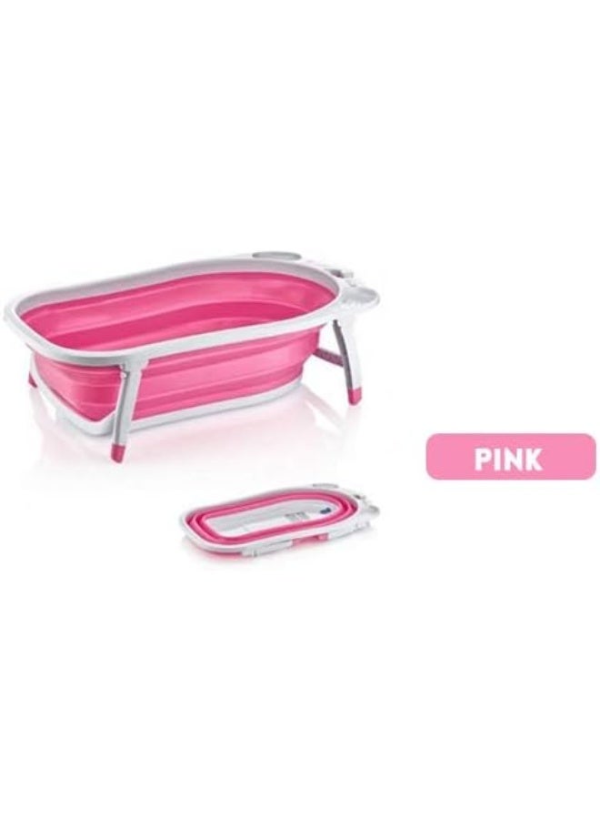 Baby Foldable Collapsible Portable Bathtub (Pink) - Image 1