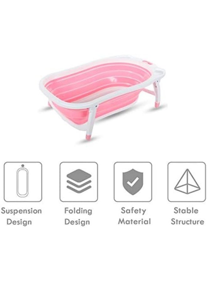 Baby Foldable Collapsible Portable Bathtub (Pink) - Image 4