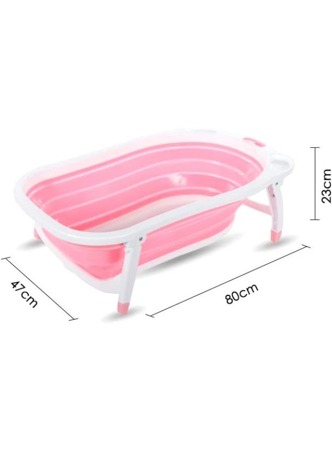 Baby Foldable Collapsible Portable Bathtub (Pink) - Image 2