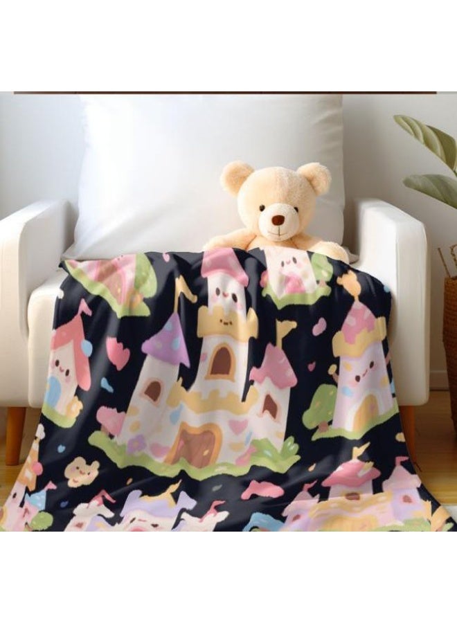 general Baby and children's cartoon flannel thin blanket (warm and comfortable, suitable for sleep, game use) 70cm*100cm - Image 1