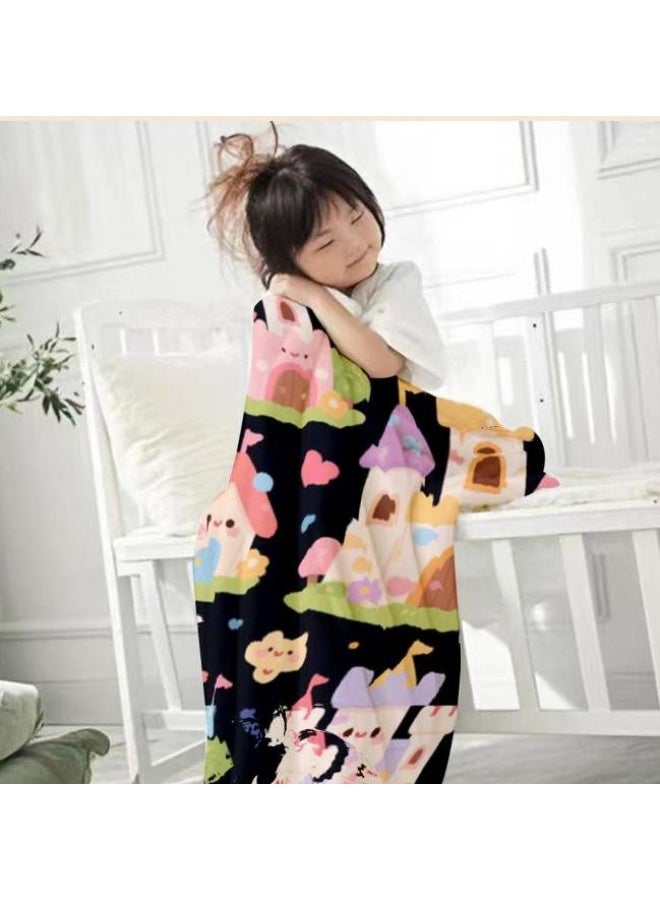 general Baby and children's cartoon flannel thin blanket (warm and comfortable, suitable for sleep, game use) 70cm*100cm - Image 2