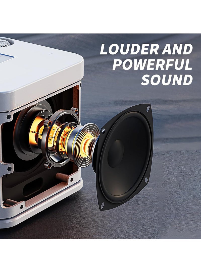 TIGER Karaoke Machine for Adults & Kids – Portable Bluetooth Karaoke Speaker with 2 Wireless Microphones, PA Speaker System for Indoor & Outdoor Parties, Family Karaoke Entertainment System - Image 5