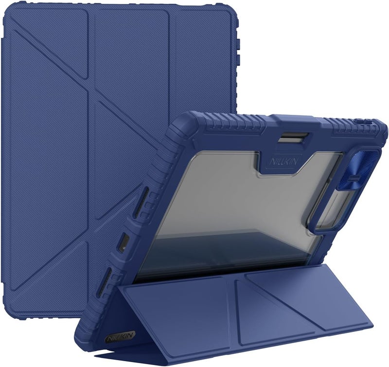 Nillkin Bumper Pro Pu Leather Case Designed For Xiaomi Pad 7/7 Pro, Pen Holder/Shockproof Cover/Multi Angle Folding Style/Rear Camera Slide Cover Blue - Image 1