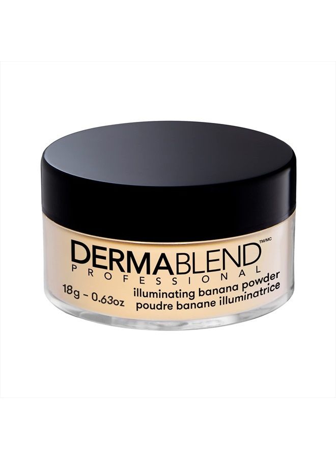 Dermablend بودرة الموز المضيئة، بودرة تثبيت مكياج فضفاضة لتفتيح البشرة وإنهاء لامع يدوم طويلاً، حتى 16 ساعة، 0.63 أونصة. - Image 1