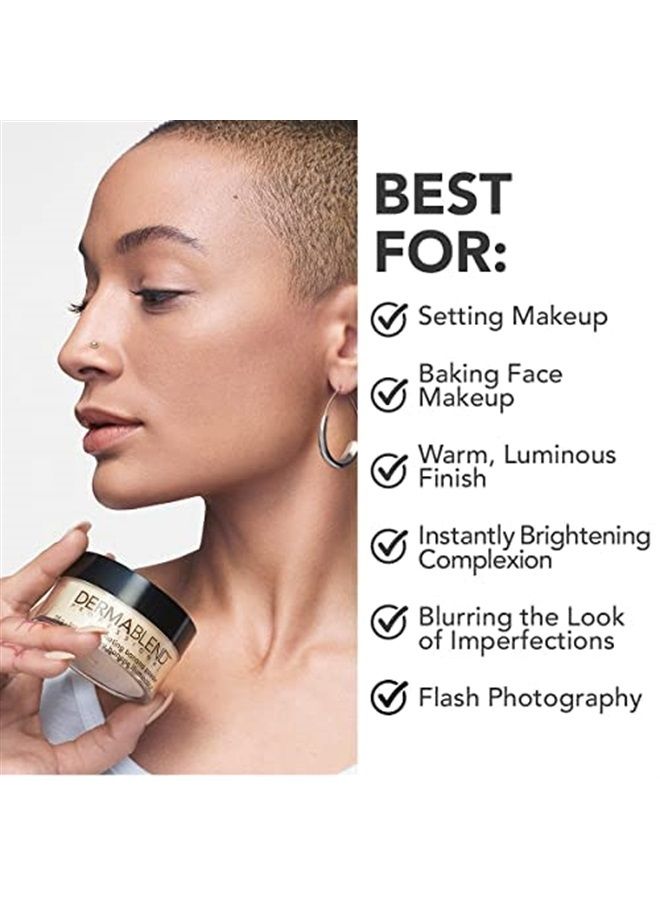 Dermablend بودرة الموز المضيئة، بودرة تثبيت مكياج فضفاضة لتفتيح البشرة وإنهاء لامع يدوم طويلاً، حتى 16 ساعة، 0.63 أونصة. - Image 4