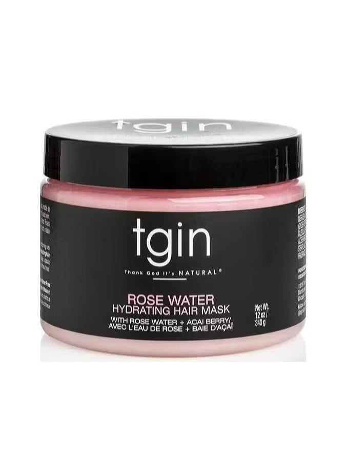 Thank God It's Natural Rose Water Hydrating Hair Mask With Rose Water + Acai Berry 340g