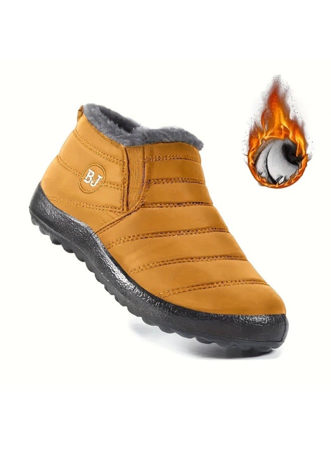 Plus Size Cotton Shoes Women's Winter New Fleece-lined Thickened Women's Snow Boots Uni Low-top Warm Cotton Boots
