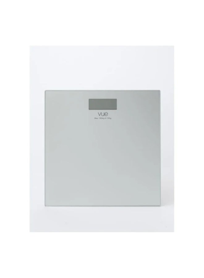 Vue Digital Bathroom Scale – High-Precision Body Weight Scale with Silver Tempered Glass, Large LCD Display and Step-On Technology - Image 2