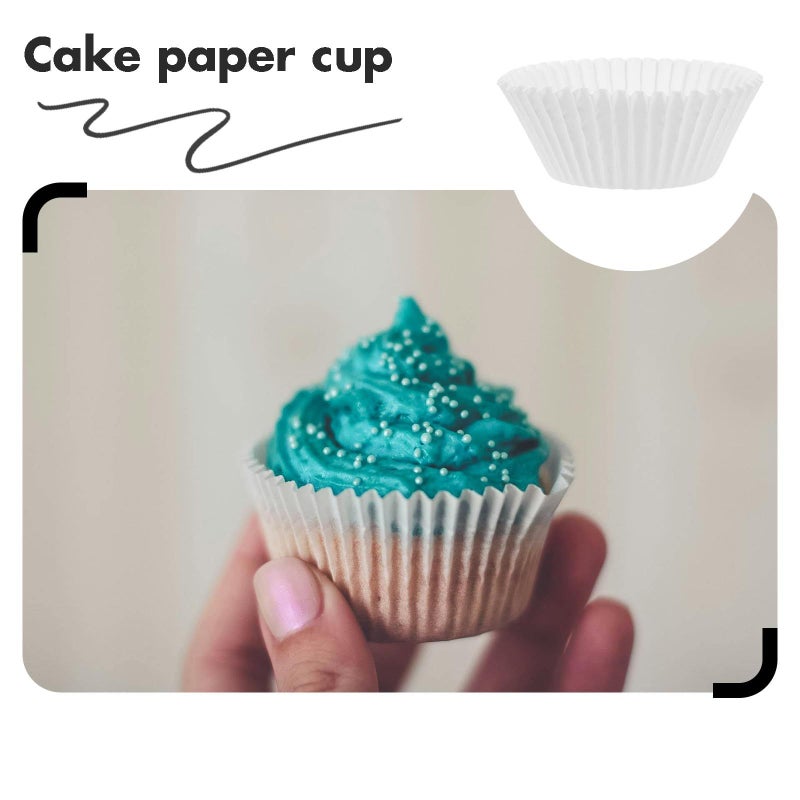 100pcess White Mini Greaseproof Paper Muffin Liners Cupcake Baking Cups For Dessert Parties Home Baking - Image 5