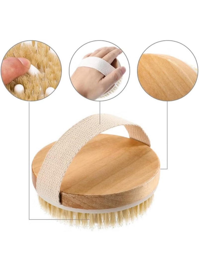 Dry and Bath Body Brush, Reduce Cellulite, Dry Brush for Cellulite and Lymphatic Drainage, Exfoliating Brush with Soft Massage Nodules, Shower Brush Body Scrubber - Image 2