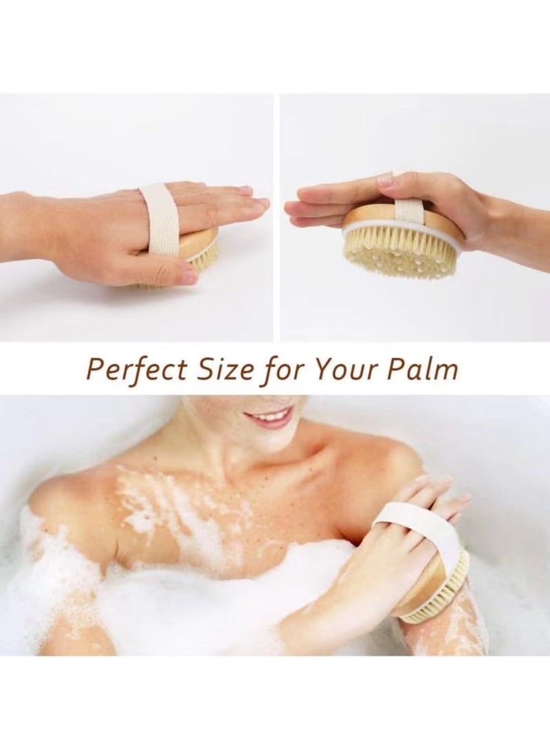 Dry and Bath Body Brush, Reduce Cellulite, Dry Brush for Cellulite and Lymphatic Drainage, Exfoliating Brush with Soft Massage Nodules, Shower Brush Body Scrubber - Image 4
