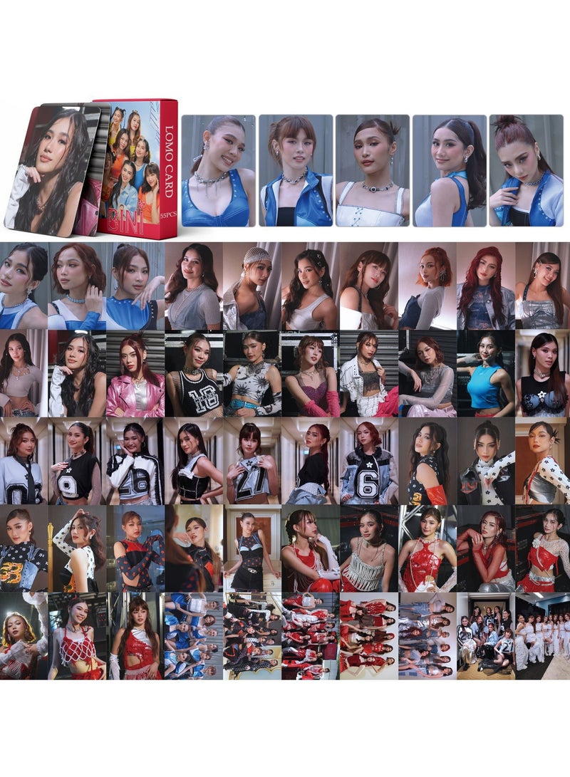 55 قطعة من ألبوم BINI الجديد STACEY SHEENA GWEN MALOI من قبل المعجبين بطاقة Lomo Star - Image 1