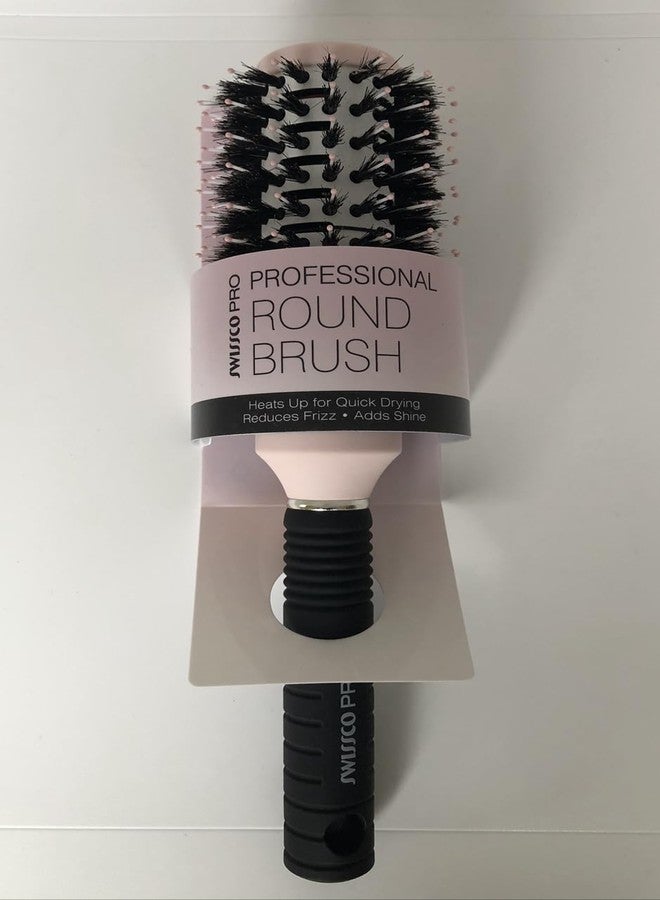 Swissco Pro Ionic Round Thermal Brush - SMALL (Pink, White and black) - Image 1