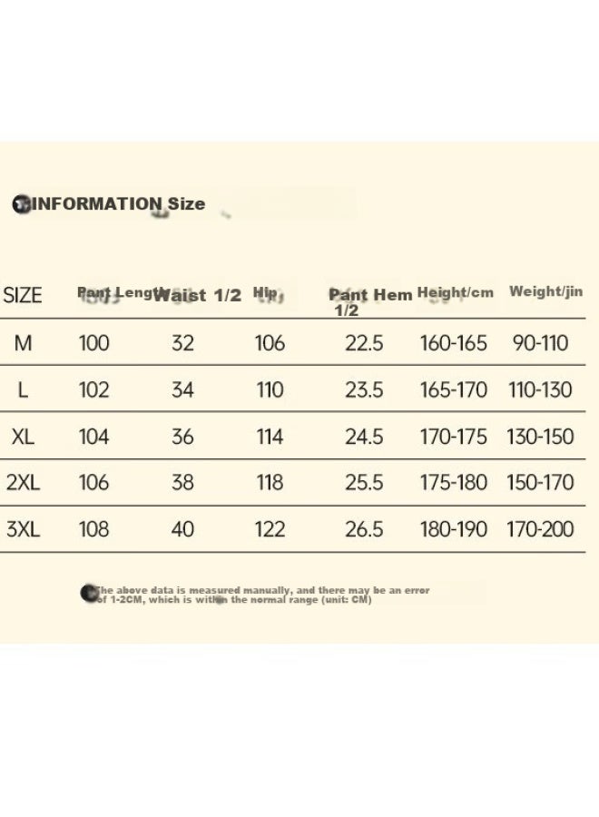 Dingfengbaoluo Men's American Style Pure Cotton Work Pants Spring And Summer Versatile Straight Wide-leg Loose Casual Trousers Zx01 Khaki L - Image 4