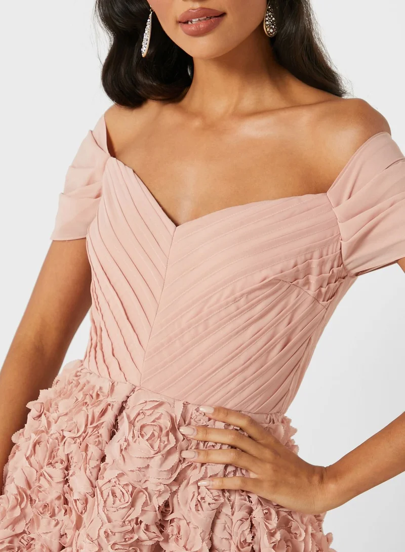 Threadz by Ajooni Rosette Bardot Dress