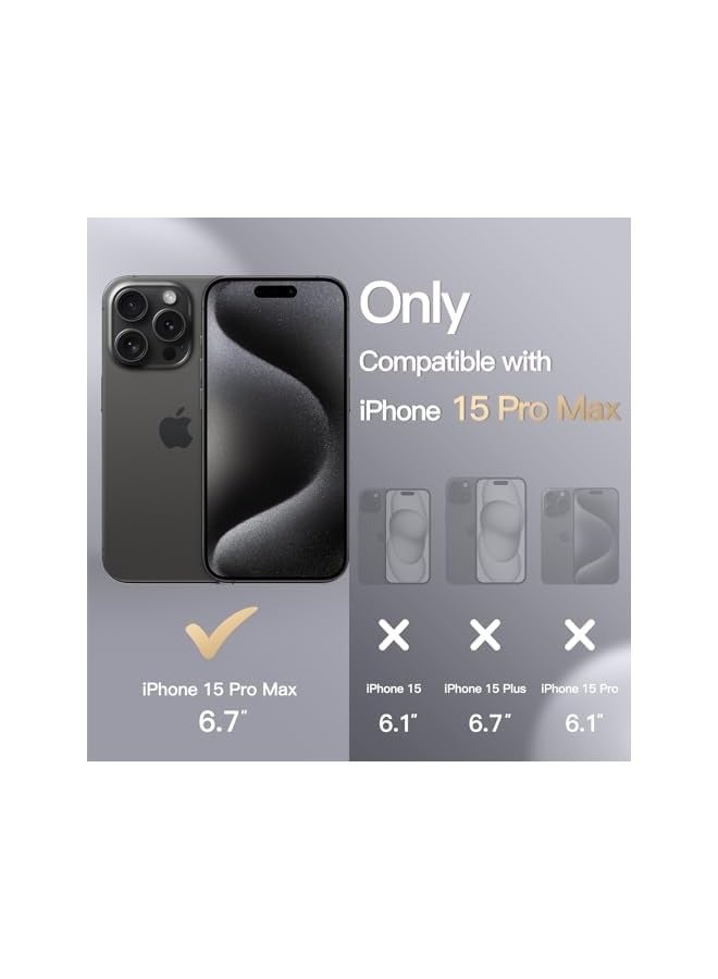 Jetech Magnetic Silicone Case for iPhone 15 Pro Max 6.7-Inch, Compatible with MagSafe, Phone Cover with Camera Lens Full Protection (Black) - Image 2