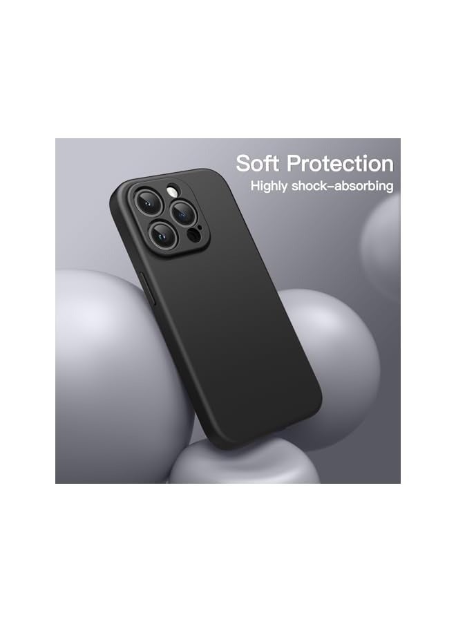 Jetech Magnetic Silicone Case for iPhone 15 Pro Max 6.7-Inch, Compatible with MagSafe, Phone Cover with Camera Lens Full Protection (Black) - Image 5