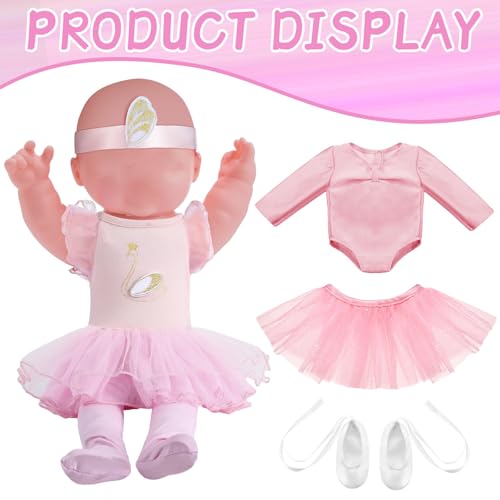 Kajaia 8 Pcs Doll Clothes 18 Inch Doll Clothes and Accessories Dress Flip Flops Hat Outfit Swimsuit Accessories for 18 InchBallet - Image 5