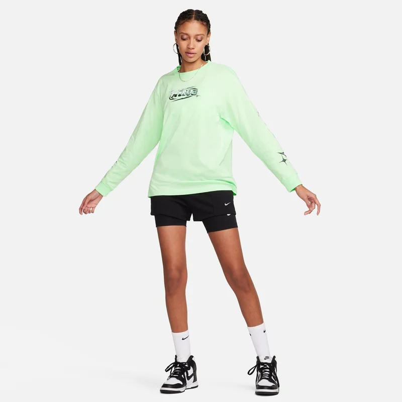 Nike Green Women's Sportswear Long-Sleeve T-Shirt for Women | Best Price UAE