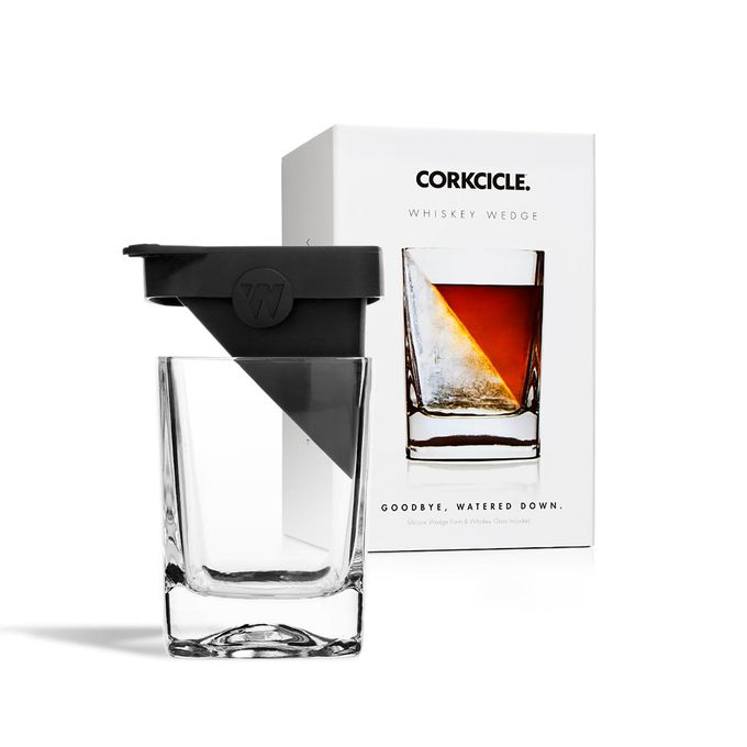 Corkcicle Premium Whiskey Wedge Old Fashioned Glass with Silicone Mold, 9 oz  Perfect for Chilling Whiskey, Tequila, Mocktails, and More  Ice Wedge Melts Slowly to Retain Drinks Full Flavor - Image 1