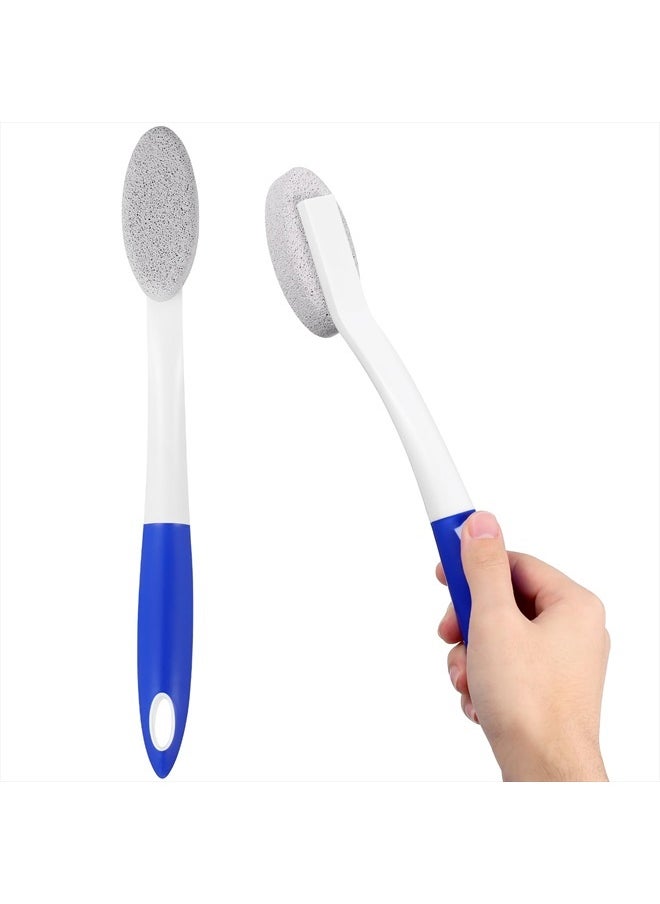 Healifty Pumice Stone Pedicure Tools Long Handle Hard Skin Remover for Hands Foot File Exfoliation (Blue)  - Image 1