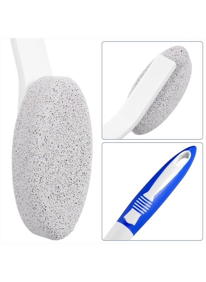Healifty Pumice Stone Pedicure Tools Long Handle Hard Skin Remover for Hands Foot File Exfoliation (Blue)  - Image 5