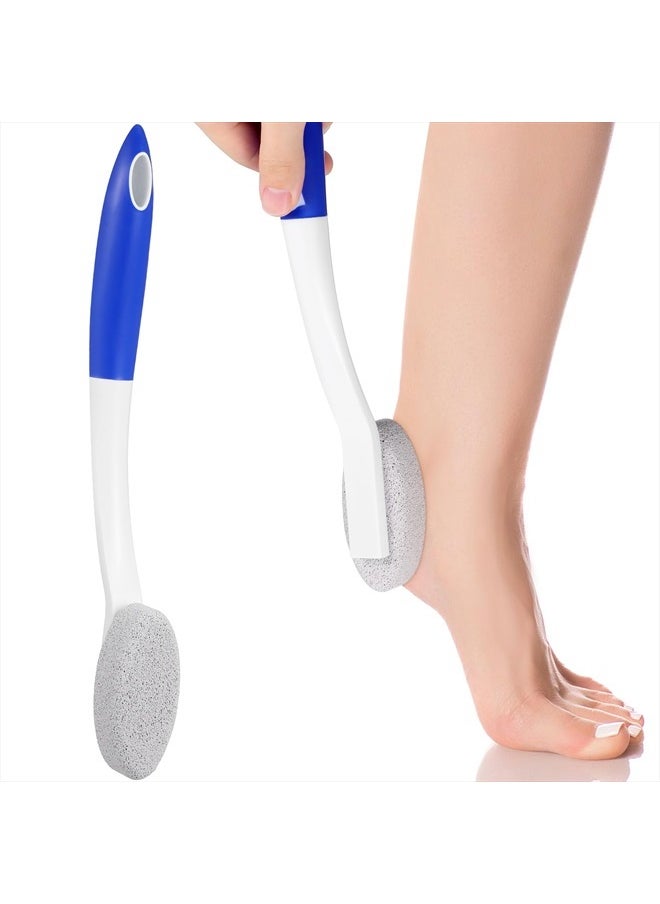Healifty Pumice Stone Pedicure Tools Long Handle Hard Skin Remover for Hands Foot File Exfoliation (Blue)  - Image 4